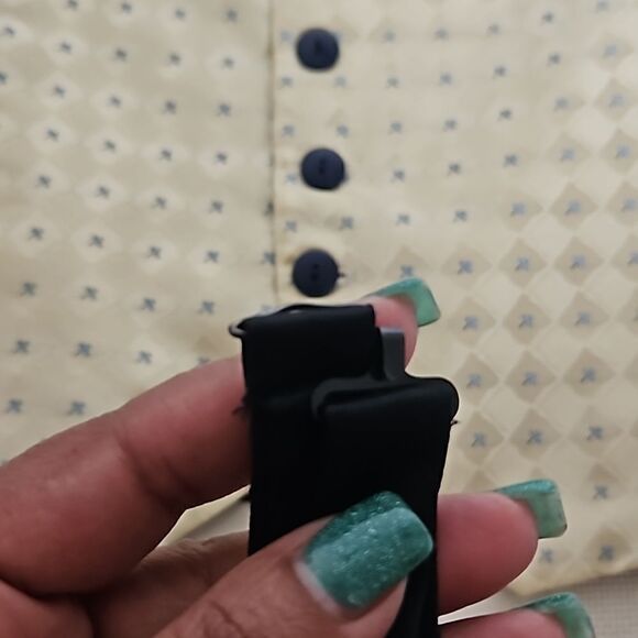 Top Kids Boy's Waist Coat Vest & Tie Size 6 Yellow & Navy Blue - Picture 16 of 16